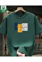 Men's T-Shirt, 100% Cotton, Printed T-Shirt, Crew Neck, Short Sleeve, Casual Wear, Modern Design, Geometric Pattern.