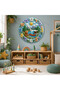 Forest Forest Teddy Bear Children's Room Wall Clock Silent Wooden Clock 34.5 cm - 6
