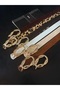 Gold Snake-Buckle Women's Trousers Belt, Jacket Belt, Dress Belt, Shirt Belt - 2
