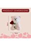 Teddy Bear Holding Red Heart Rose 28cm, Ideal Gift for Valentine Anniversary, Birthday. - 2