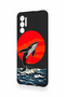 Tecno Pova 3 Compatible Red Sun Whale Patterned Silicone Case