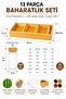13 Piece Glass Spice Jar Set with Bamboo Stand 120 ml 12 Spice Jars and 16 Labels - 2