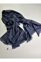 Shawl Thin Cotton Silk 4 Seasons Double-Sided Jacquard Plain 70 X 200 cm - 3