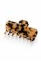 Beige Leopard Patterned Bone Acetate Hair Clip