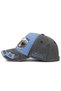 Ünise Washed Vintage Cotton Baseball Cap with Sharks Shark Embroidery and Ripped Detail in 5 Colors - 3