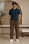 Premium Ribbed Ottoman Fabric Zipper Detailed Unisex T-Shirt and Pants Set Women's and Men's Set - 2