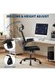 Office Computer Chair with Headrest, Mesh Home Office Chair with Adjustable Back Support & Armrest, High Ergonomic Rolling Work Chair for Study Bedroom,Office Chair, Conference Chair - 6