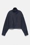 Puantiye desenli denim ceket - 8