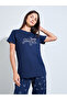 Pack of 3 - Navy Graphic Print T-Shirt, Shorts and Pyjama Set - 3