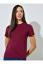 Burgundy Regular Fit Round Neck T-Shirt - 3
