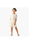 Sailor Collar Short Sleeves Peplum Top with Lace - 2