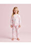 Girls White Ballerina All Over Print Pyjama Set - 2