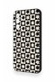 Samsung A34 Compatible Flower Motif Checkered Pattern Silicone Case - 4