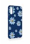 Samsung A70 Compatible Blue Daisy Patterned Silicone Case - 2