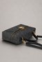 Verona Black Knitted Textured Women's Shoulder and Hand Bag – Gold Metal Detail, Adjustable Long Strap
