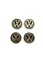 Volkswagen Black Logo Aluminum Wheel Hub Logo 4-Piece Bonding 5.5 cm