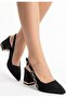 Merya Black Satin Heeled Shoes - 2