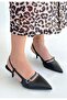 Darina black leather high heeled shoes - 2