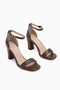 Erika Genuine Leather Brown Women's Heeled Shoes - 3