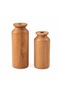 100% Handmade Set of 2 Natural Solid Wood Pinterest Decorative Vases