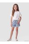 Two Mt Shop Quality Flower Embroidered Girls' Jean Shorts - 2