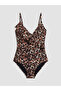 Nevavm Women's Swimsuit with Leopard and Removable Pads with Difference