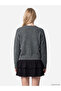 Anthracite Bow Embroidered Women's Knitwear Cardigan - 4