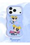 iPhone 17/18 Pro Max Compatible Case Camera Protector Blue Silicone Couple Phone Case Cartoon Pattern - 2