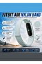 Woven Nylon Sport Loop Band for Fitbit Air – Breathable Elastic Replacement Strap with Secure Hook-and-Loop Fastener – Comfortable Lightweight Wristband - Fog Fog - 7