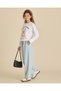 Senior Girls Blue Lyocell Wide Leg Jeans - 5