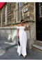 Women's White Eyelet Detailed Gipeli Maxi Dress Yel221719