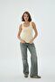 16157 Women's Terry Fabric Square Neck Sleeveless T-Shirt - 2