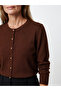 Nevavm Oval Collar Self-Patterned Women's Knitwear Cardigan with a Difference - 3