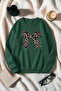 سويت شيرت مطبوع برقبة دائرية للجنسين