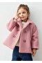Double-Breasted Boucle Textured Coat with Bag 4411