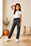 Children's Unisex Super High Waist Lycra Flexible Trackpants Waisted School Pants - 4