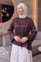 Verev Cut Blouse Y0160 - Mürdüm - 3