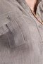 Brown Striped 100% Cotton Women's Shirt and Trouser Bottom Top Set - 4