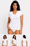 Women's V-Neck Cotton Short Sleeve Body/T-Shirt/Undershirt