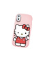 iPhone XS Compatible Case with Camera Protector Pink Silicone Couple Phone Case with Kitty Pattern - 3