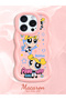 iPhone 16 Pro Compatible Case with Camera Protector Pink Silicone Couple Phone Case Cartoon Pattern - 2