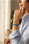 Handmade Blue Bodrum Glass Flexible Bracelet - 3