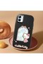 Samsung Galaxy A04E Compatible Case with Camera Protector Black Silicone Couple Phone Case with Kitty Pattern - 2