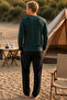 Cotton Long Sleeve Men's Pajama Set - 6