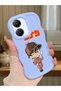 Poco X7 Pro Compatible Case Camera Protector Blue Silicone Couple Phone Case Conan Pattern