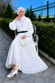 Women's Summer Cotton Scallop Long White Hijab Skirt - 5
