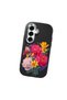 Samsung Galaxy S25 Plus Compatible Case Camera Protector Black Silicone Couple Phone Case Floral Pattern - 3
