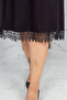 Plus Size Lace Viscose Combed Cotton Black Dress - 5
