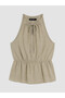 Alita City Halter Neck Blouse with Drawstring Detail - 5