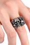Massive punk ring, skull pattern - 2
